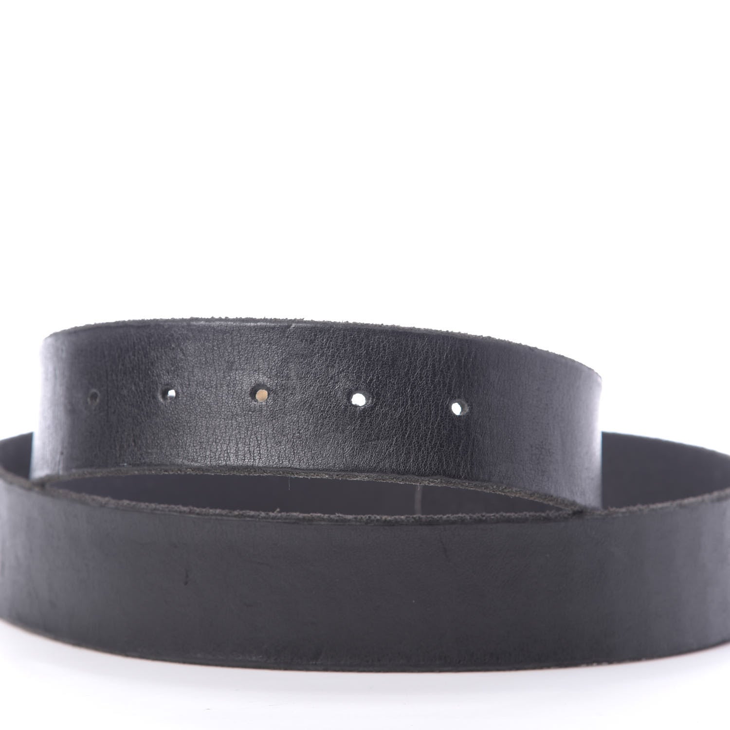 Gucci Calfskin Brass Feline Buckle Belt 95 38 Black 7 of 8