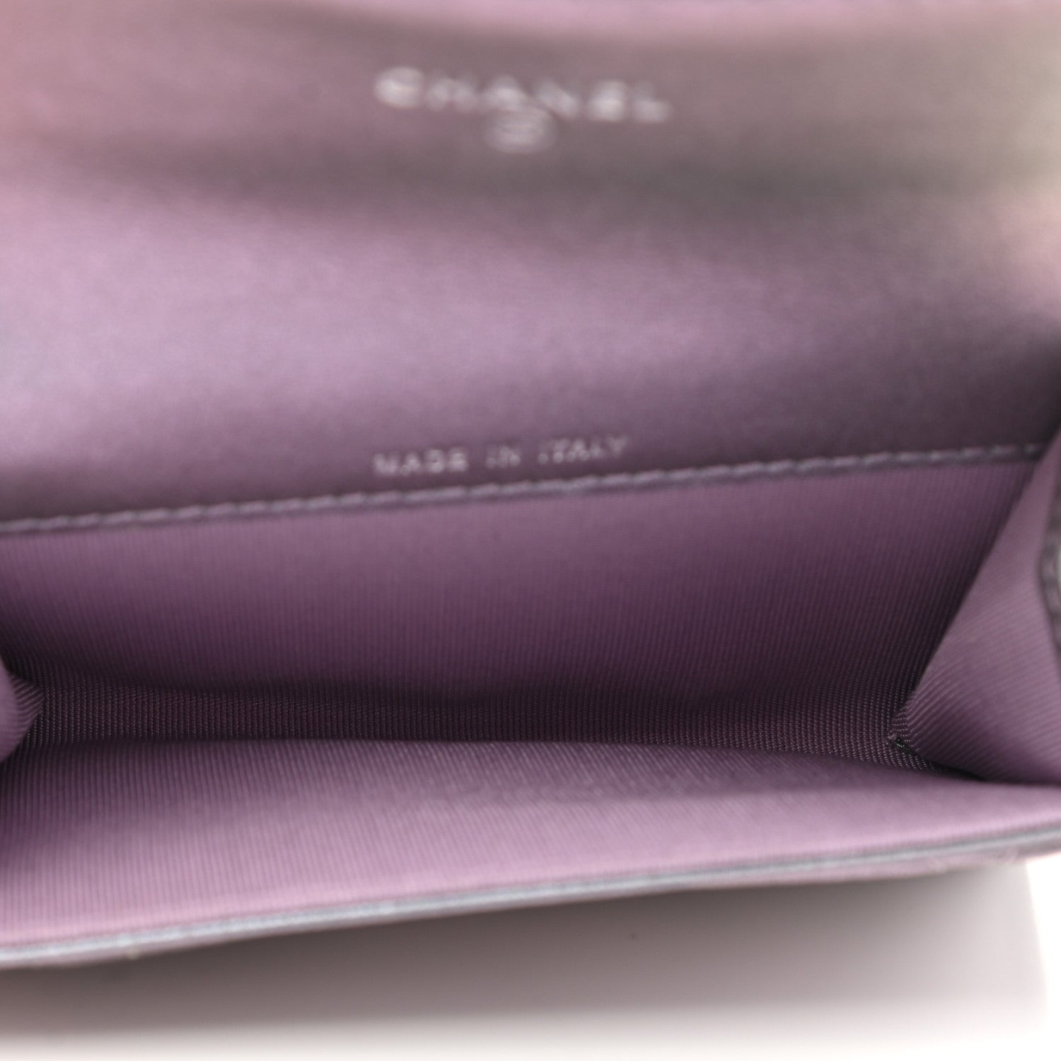 Chanel Iridescent Lambskin Quilted Reissue Flap Card Holder Light Purple 5 of 8
