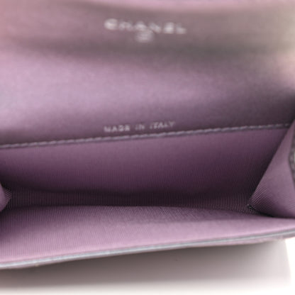 Chanel Iridescent Lambskin Quilted Reissue Flap Card Holder Light Purple 5 of 8