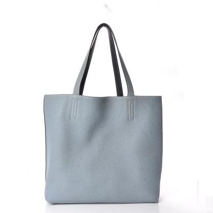 Hermes Taurillon Clemence Double Sens 36 Reversible Tote Bleu Lin Bleu Obscur 8 of 18