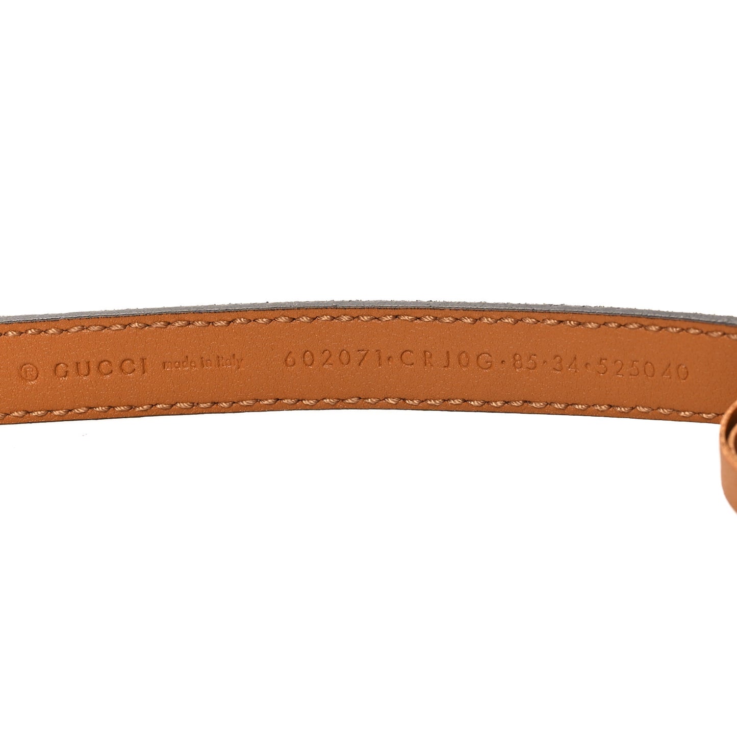 Suede Torchon Double G 15mm Belt 85 34 Vintage Sun Oil
