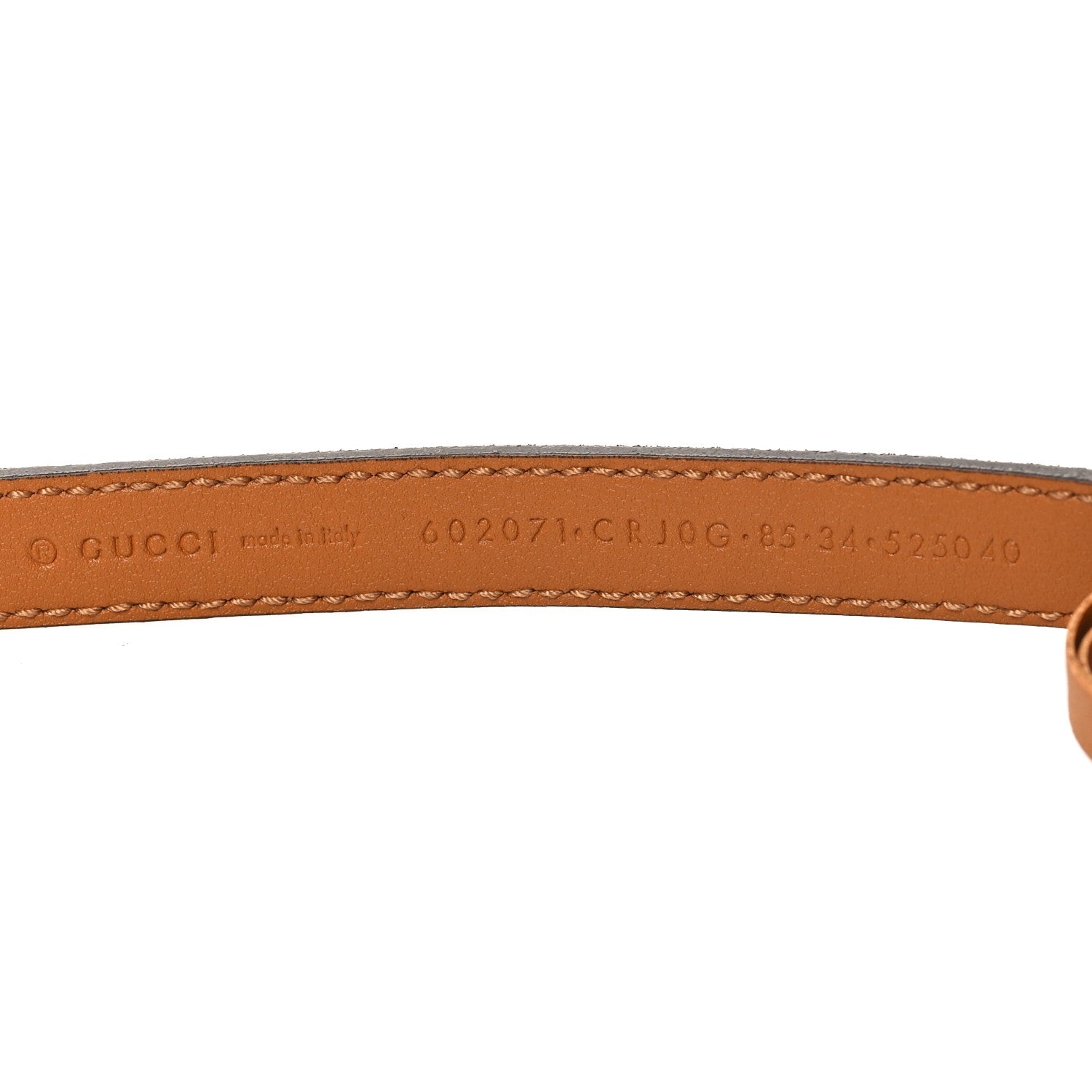 Gucci Suede Torchon Double G 15mm Belt 85 34 Vintage Sun Oil 5 of 7