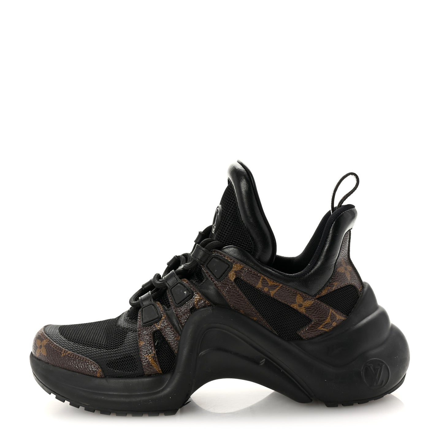 Calfskin Patent Monogram LV Archlight Sneakers 38 Black