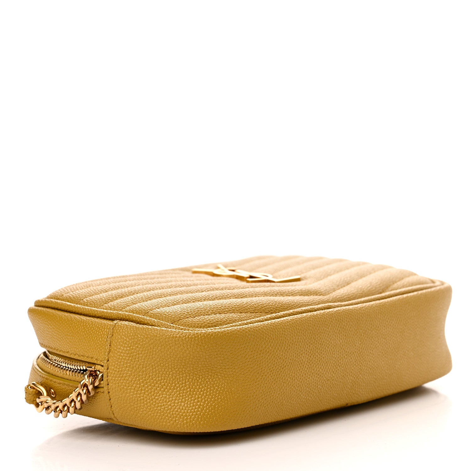 Saint Laurent Grain De Poudre Matelasse Monogram Mini Lou Camera Bag Light Chartreuse 4 of 10