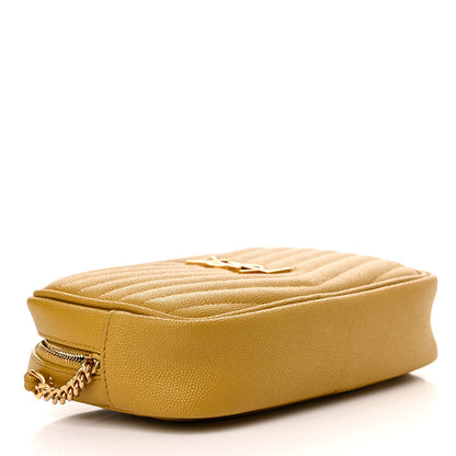 Saint Laurent Grain De Poudre Matelasse Monogram Mini Lou Camera Bag Light Chartreuse 4 of 10