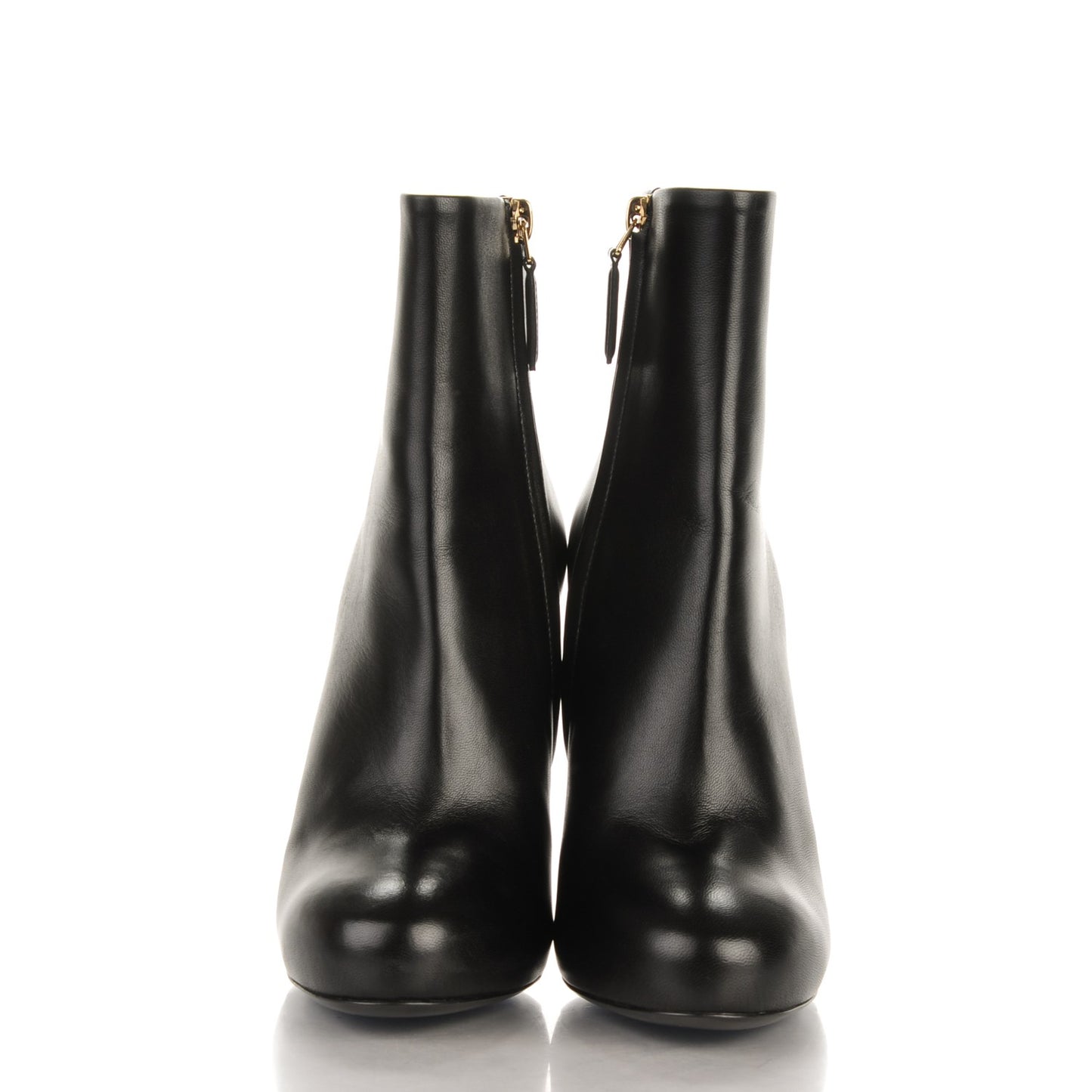 Lambskin Short Boots 36 Black
