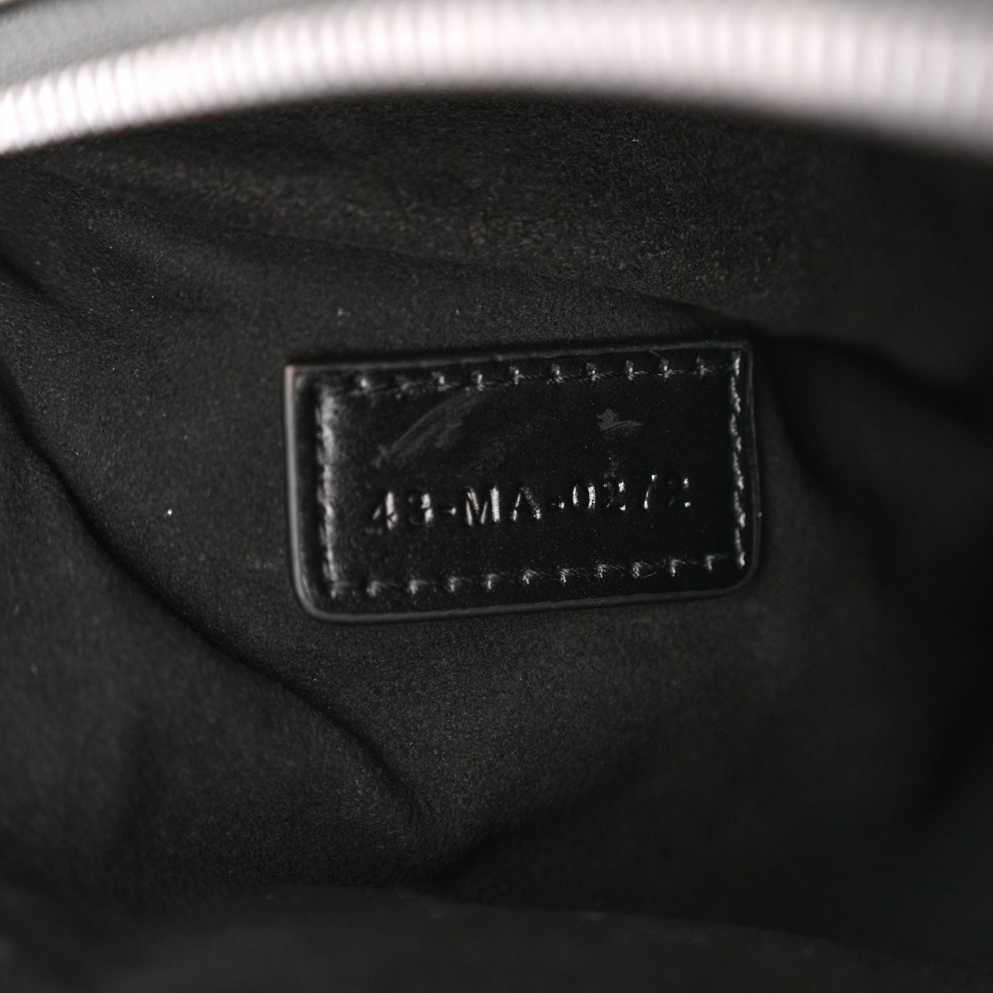 Calfskin Macrocannage Mini Dior Caro Tulip Bag Black