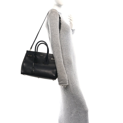 Saint Laurent Grained Calfskin Small Supple Sac De Jour Black 2 of 13