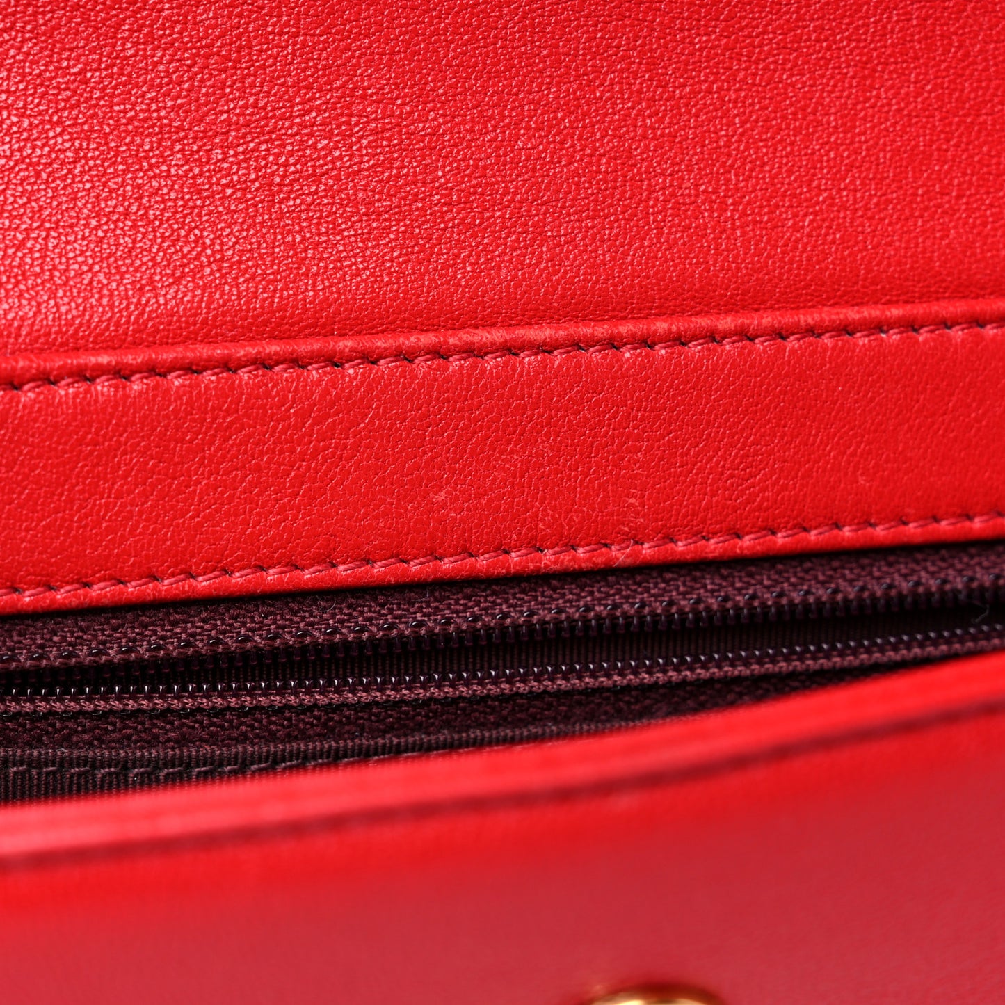 Sheepskin Quilted Medium Vintage Mademoiselle Flap Red