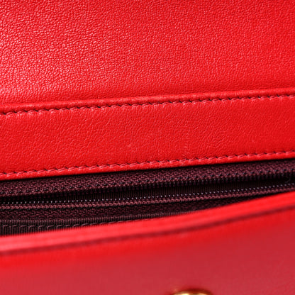 Chanel Sheepskin Quilted Medium Vintage Mademoiselle Flap Red 12 of 16