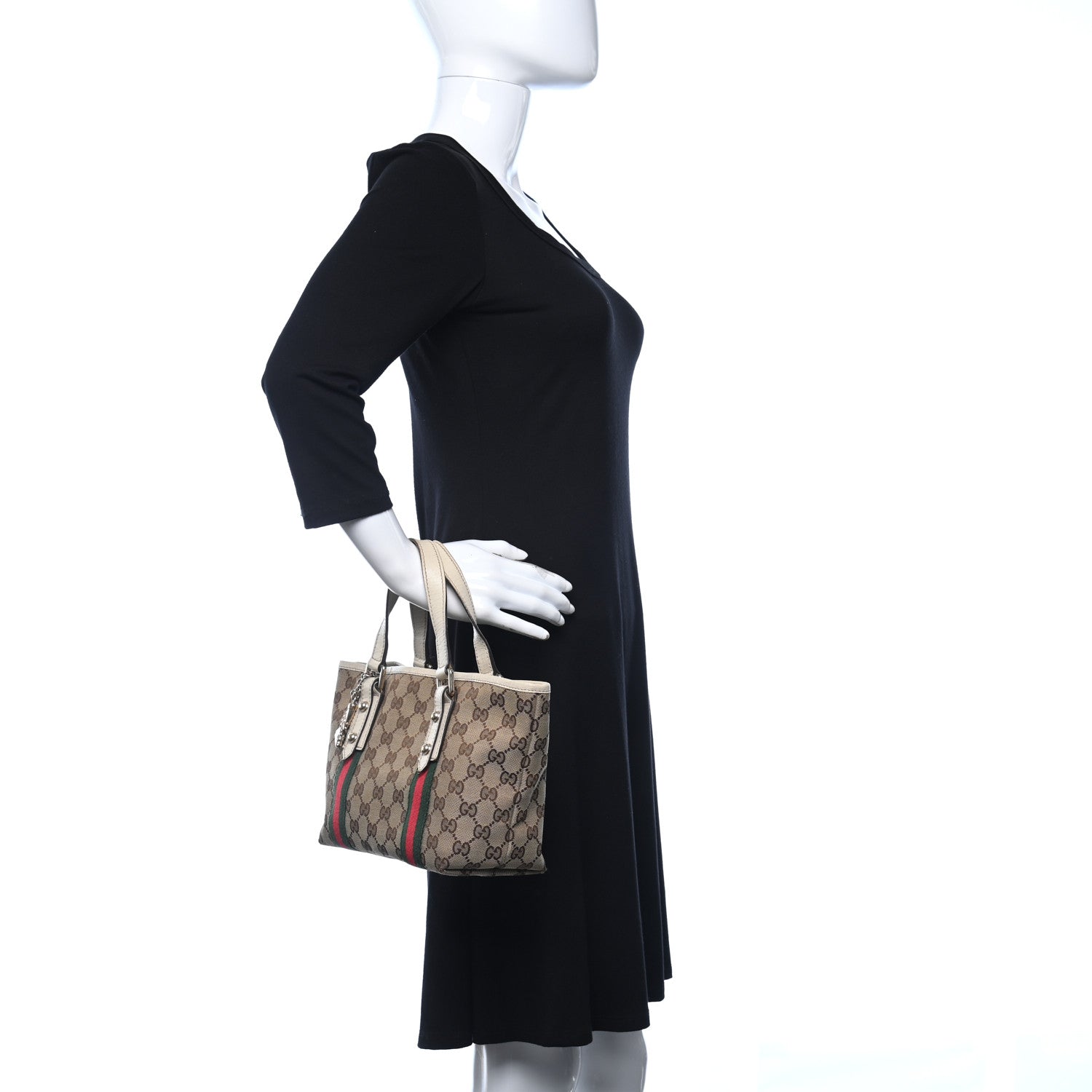 Gucci Monogram Small Jolicoeur Tote White 2 of 16