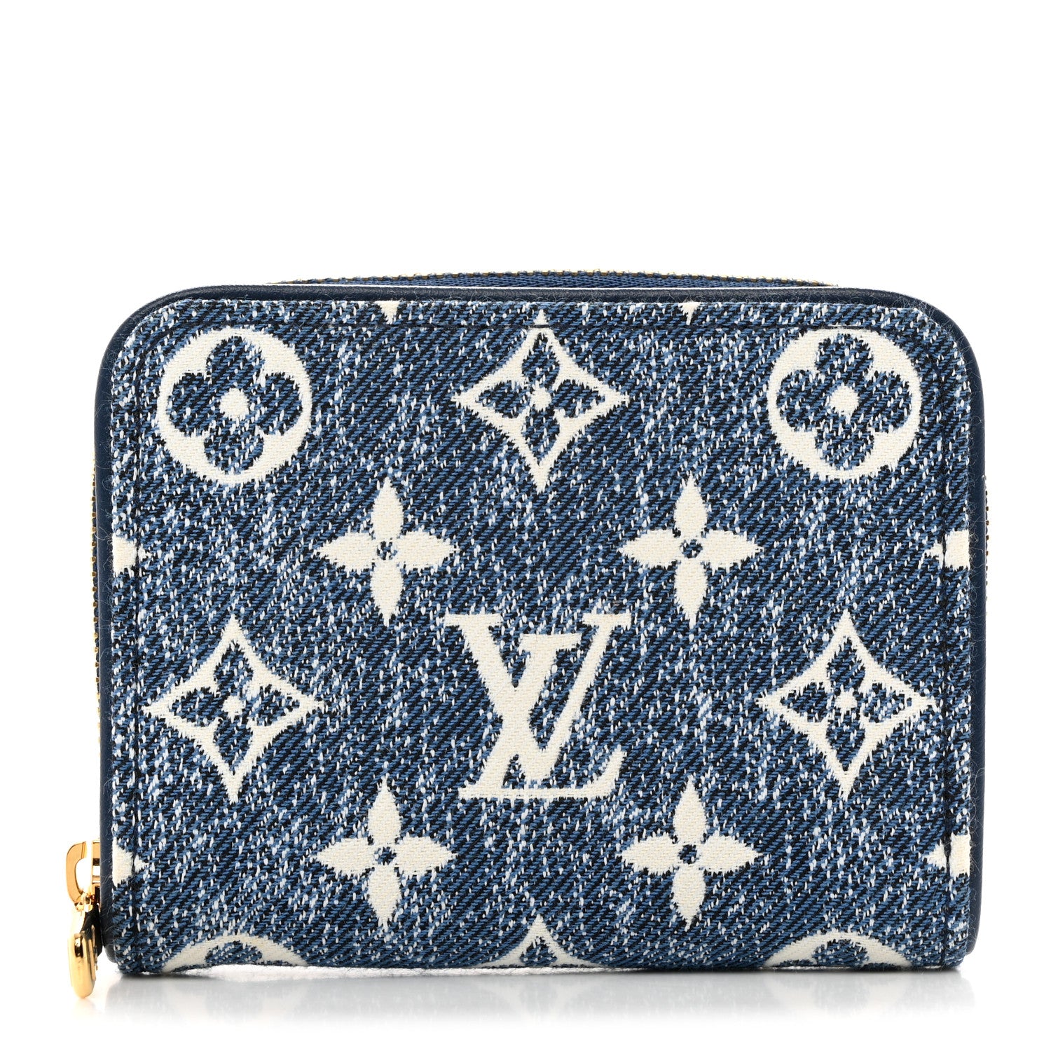 Louis Vuitton LOUIS VUITTON Denim Monogram Jacquard Zippy Coin Purse Bleu 1 of 6