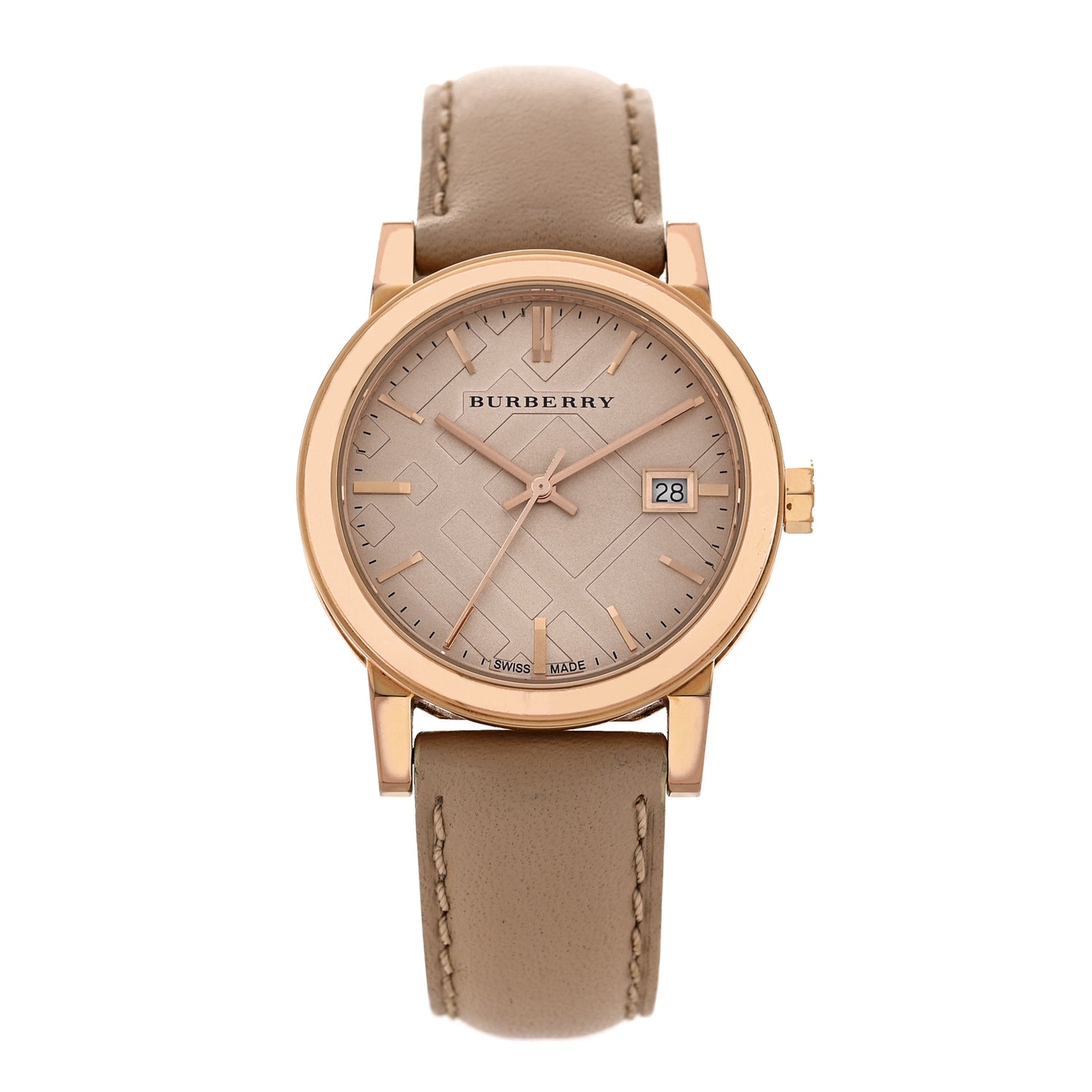 Stainless Steel Calfskin 33mm The City Quartz Watch Nude BU9109