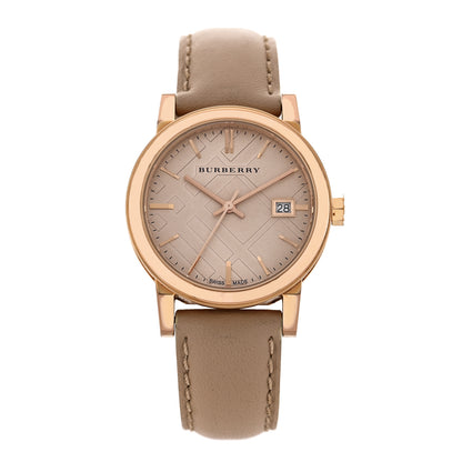 Burberry Stainless Steel Calfskin 33mm The City Quartz Watch Nude BU9109 1 of 6