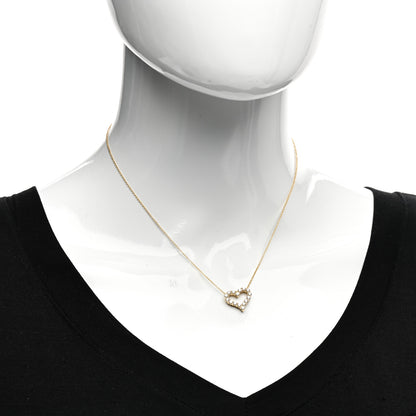 Tiffany 18K Yellow Gold Diamond Small Heart Pendant Necklace 2 of 5