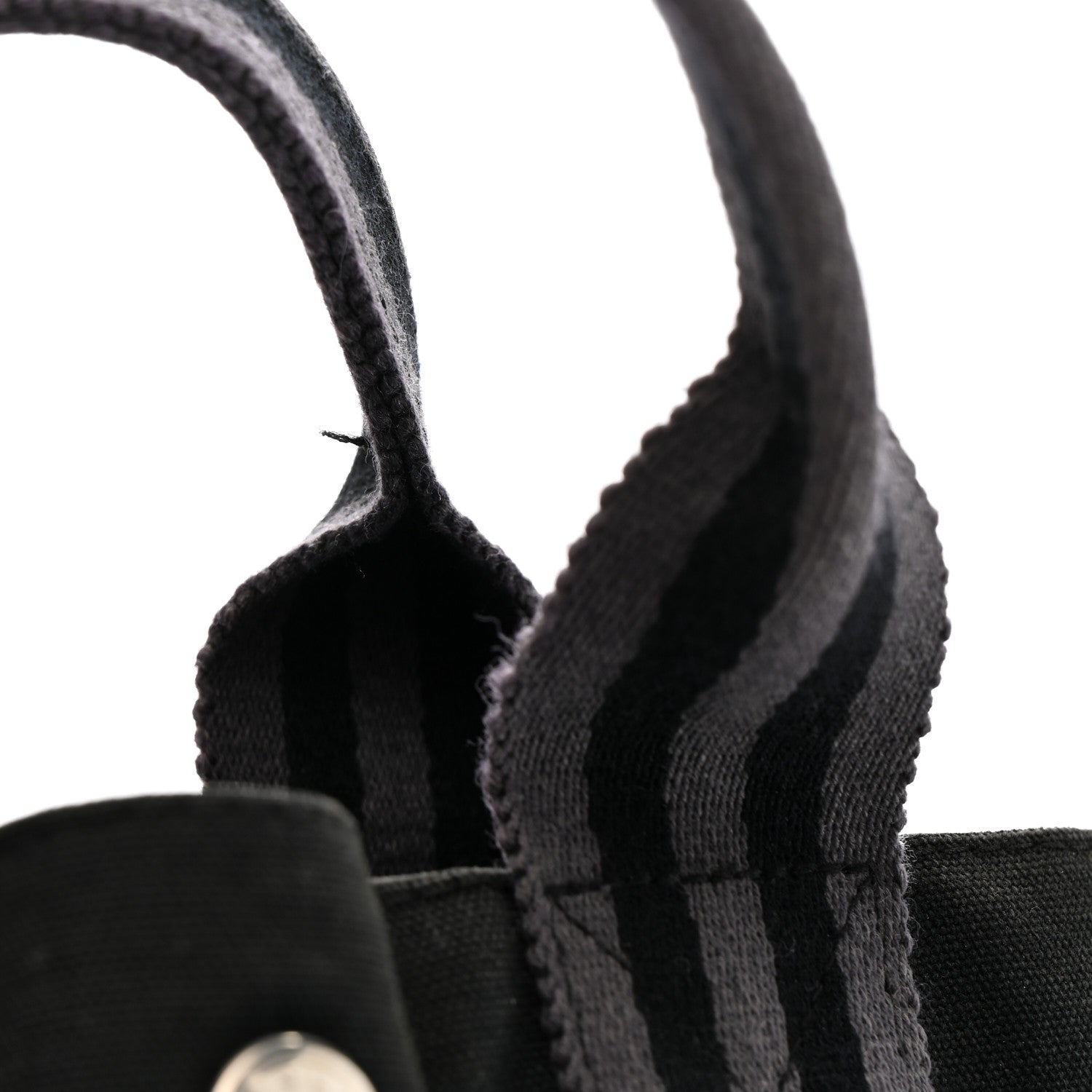 Hermes Canvas Herline MM Tote Black 11 of 12