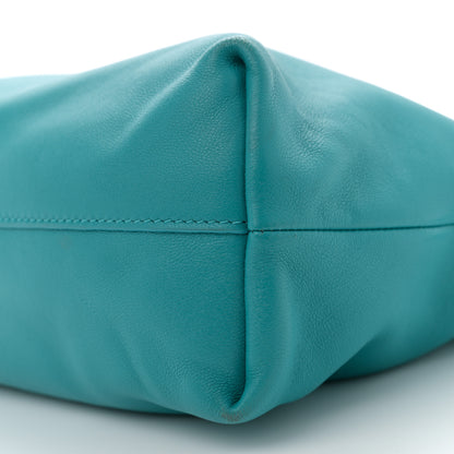 Loewe Mellow Nappa Medium Donut Chain Flamenco Knot Clutch Deep Turquoise 10 of 10