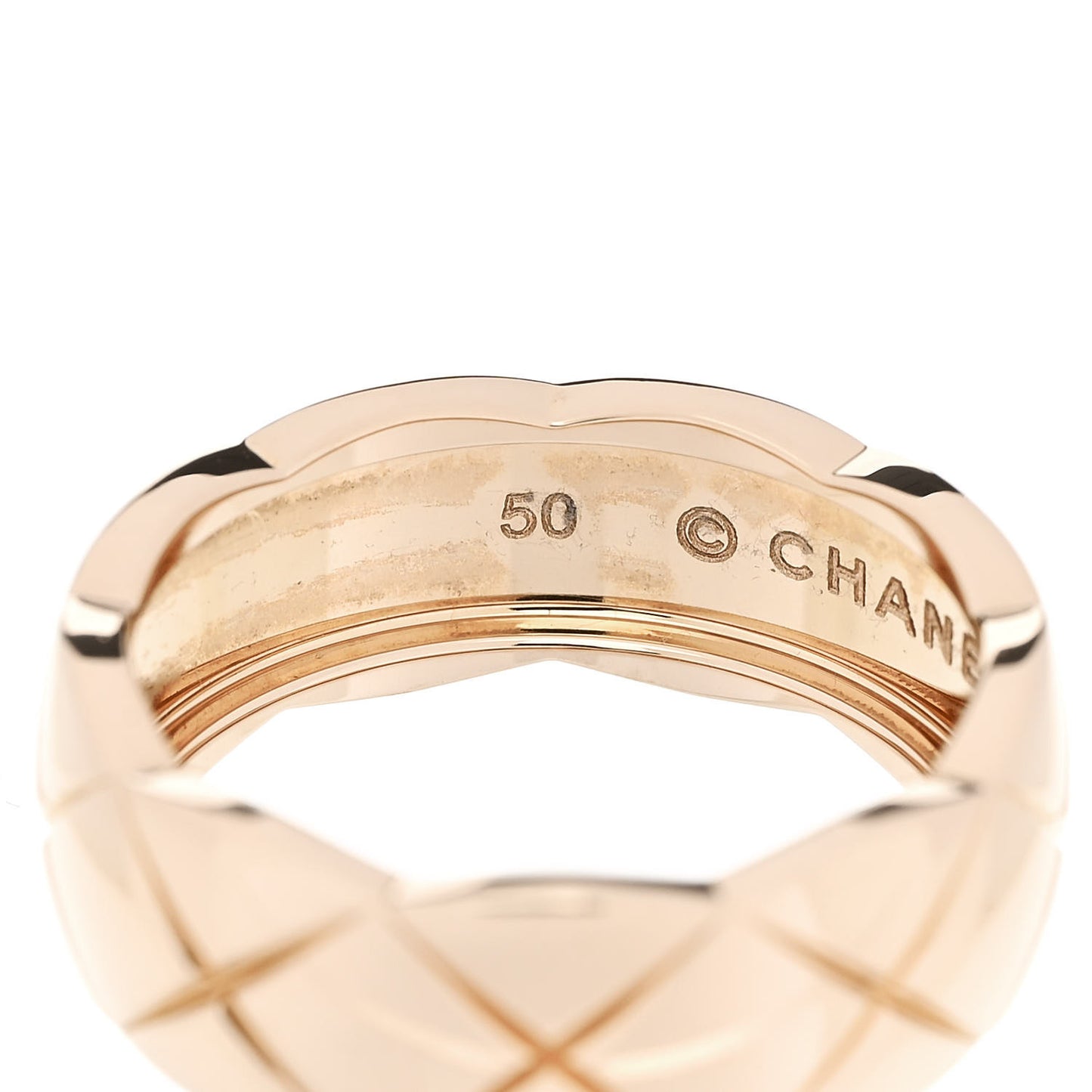 18K Beige Gold Small Coco Crush Ring 50 5.25