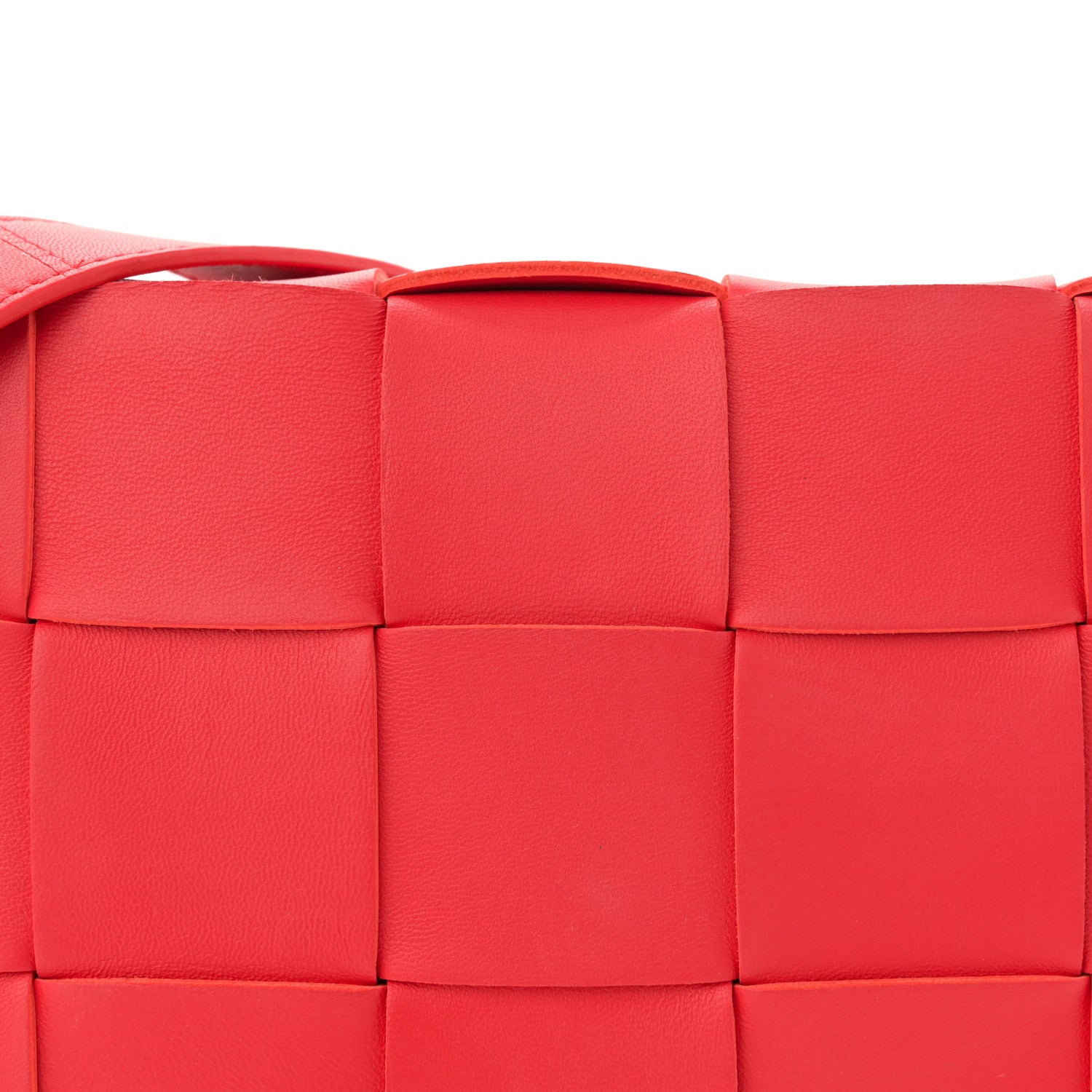 Bottega Veneta Lambskin Maxi Intrecciato Cassette Crossbody Bag Redstone 8 of 11