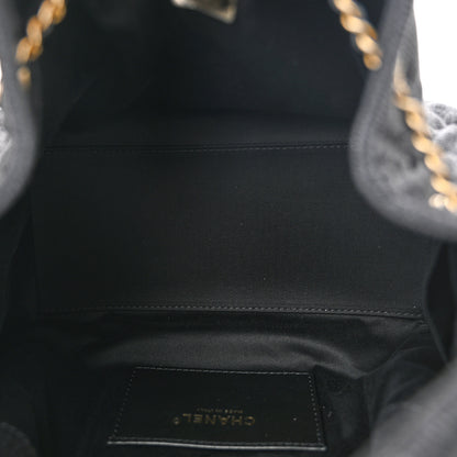 Chanel Washed Denim Quilted Small Chanel 25 Handbag Black 5 of 10