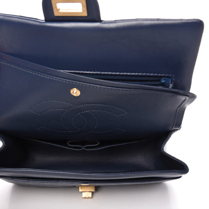 Chanel Aged Calfskin Chevron Quilted 2.55 Reissue 225 Flap Blue 6 of 12