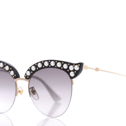 Gucci Pearl Cat Eye Sunglasses GG0212S Black 7 of 8