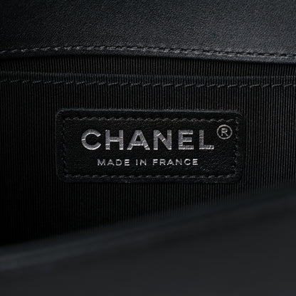 Chanel Calfskin Chevron Quilted Small Boy Flap Black 5 of 12