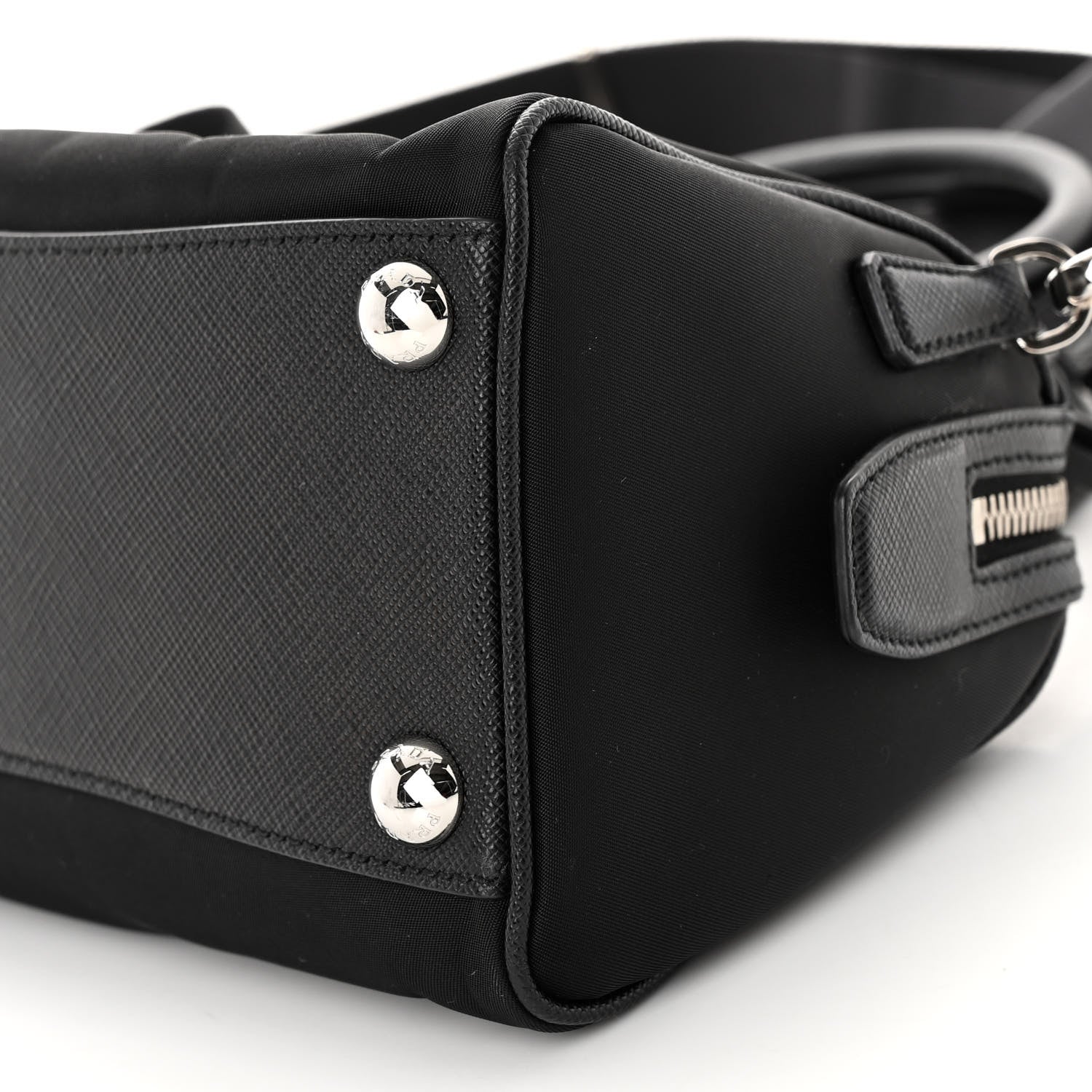 Prada Nylon Saffiano Re-Edition 2005 Top Handle Crossbody Bag Black 9 of 9