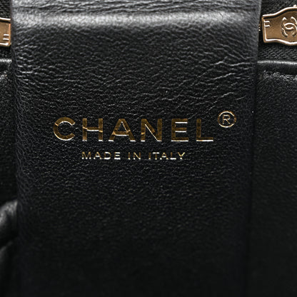 Chanel Lambskin Quilted Afternoon Tea Top Handle Vanity Case With Chain Black 6 of 12