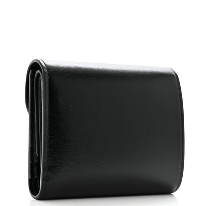 Celine Shiny Smooth Lambskin Small Triomphe Wallet Black 3 of 11