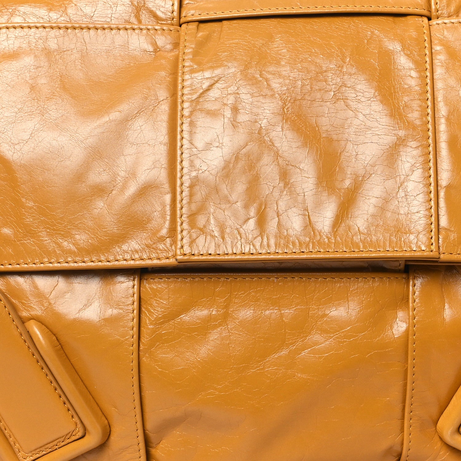 Bottega Veneta Paper Calfskin Maxi Intrecciato Medium Arco Slouch Yellow 8 of 11