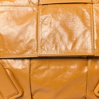 Bottega Veneta Paper Calfskin Maxi Intrecciato Medium Arco Slouch Yellow 8 of 11