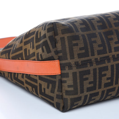 Fendi Zucca Vitello Elite Small Hobo Tobacco Orange 8 of 11