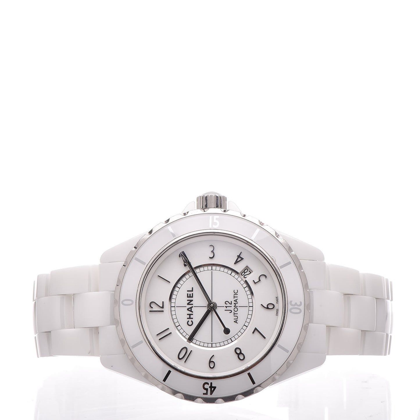 Stainless Steel Ceramic 38mm J12 Automatic Watch White