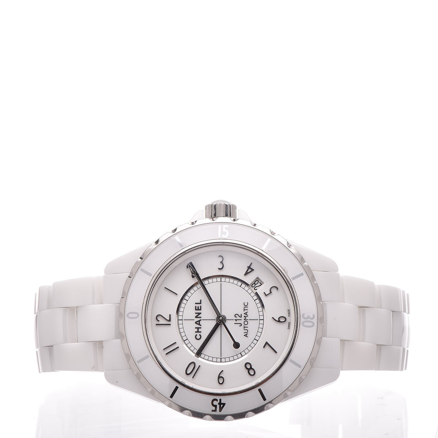 Chanel Stainless Steel Ceramic 38mm J12 Automatic Watch White 3 of 7
