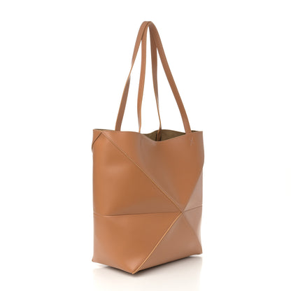 Loewe Shiny Calfskin Medium Puzzle Fold Tote Warm Desert 3 of 10