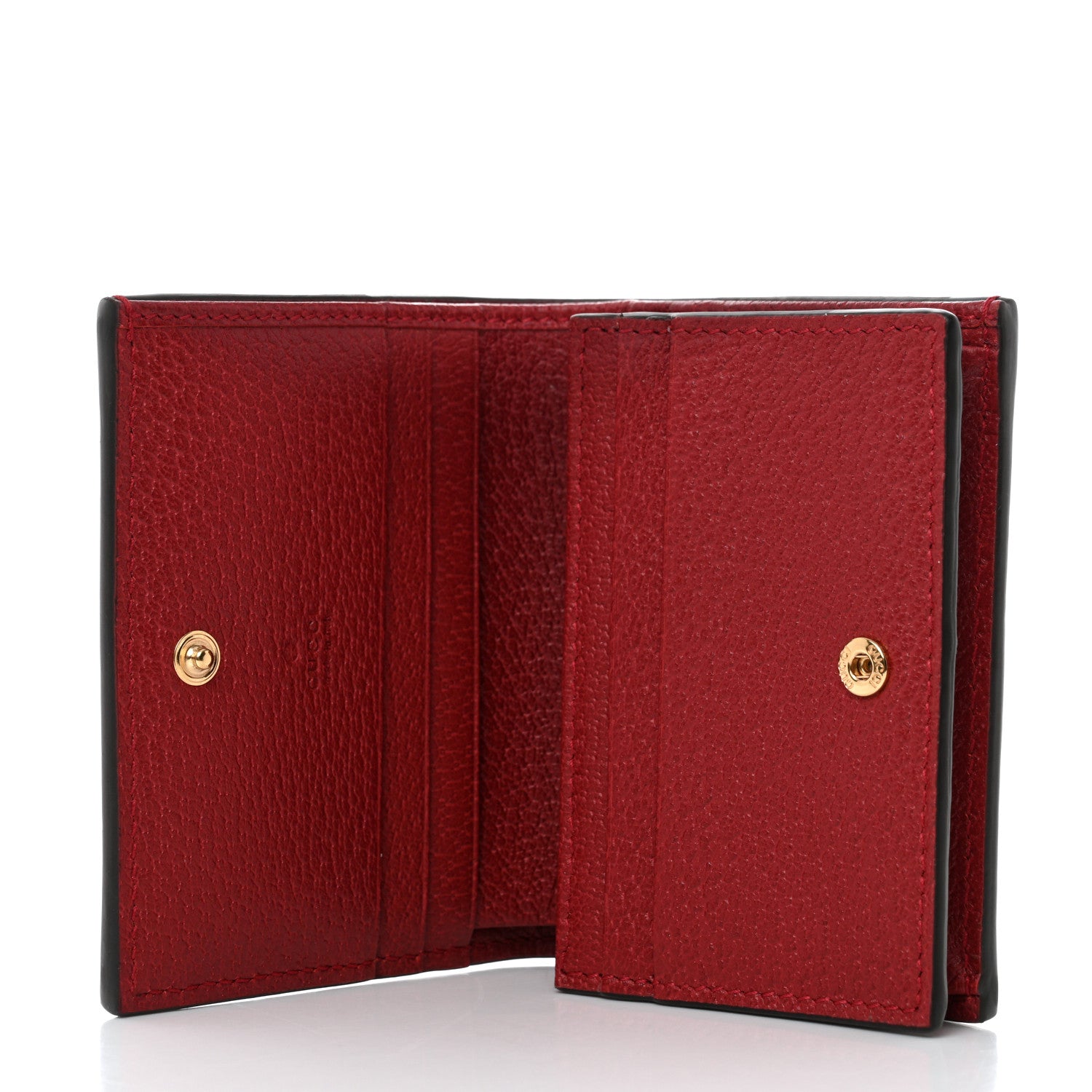 Gucci GG Supreme Monogram Flora Web Ophidia Card Case Red 5 of 8