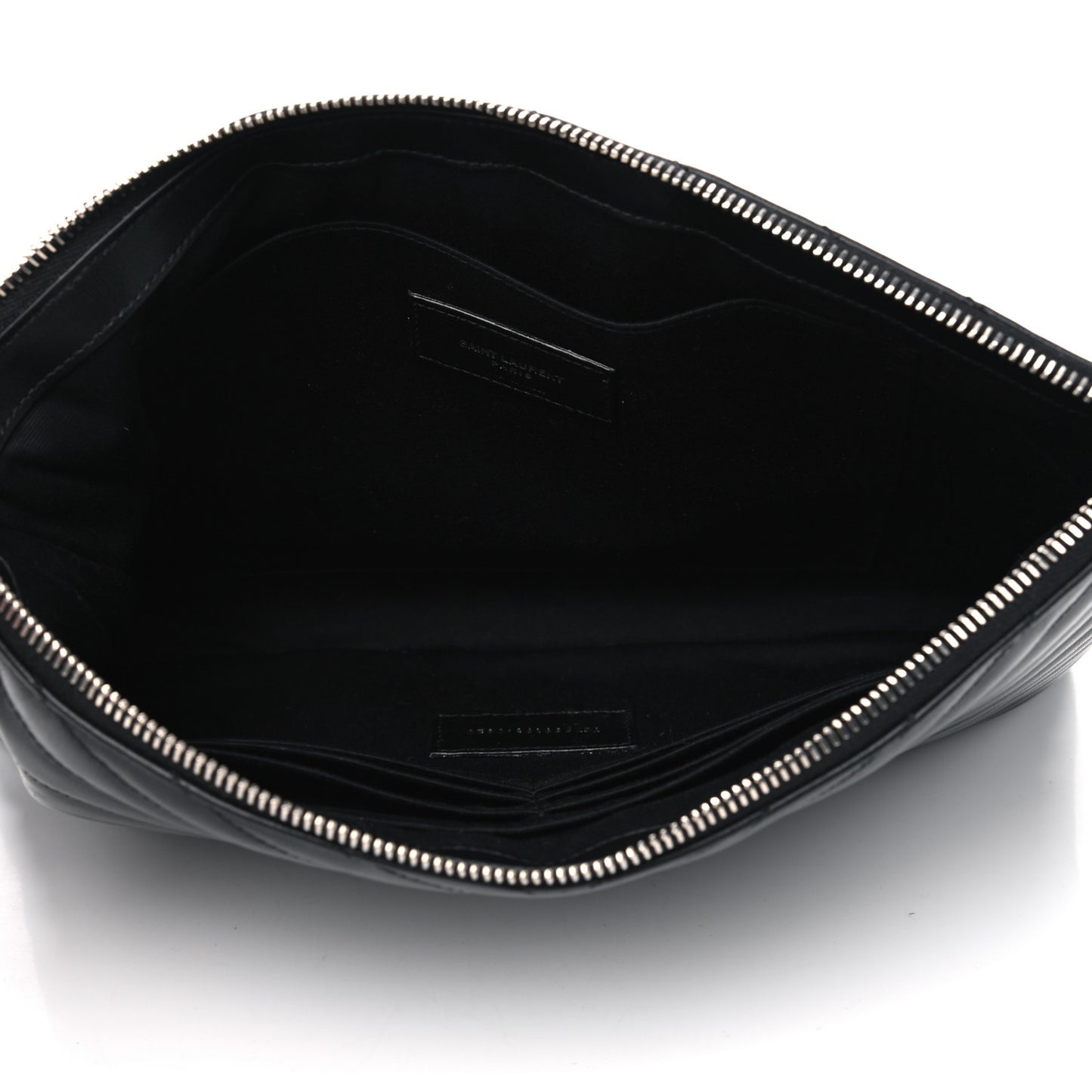Calfskin Matelasse Monogram Cassandre Tablet Pouch Black