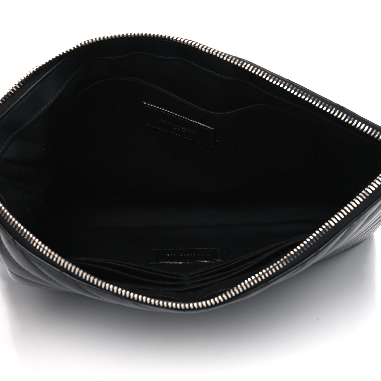 Saint Laurent Calfskin Matelasse Monogram Cassandre Tablet Pouch Black 4 of 4