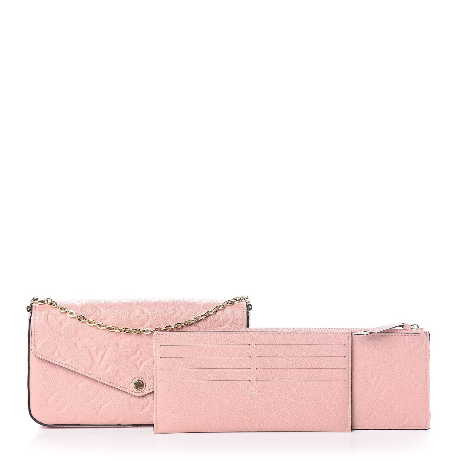 Louis Vuitton Empreinte Pochette Felicie Chain Wallet Rose Poudre 7 of 10