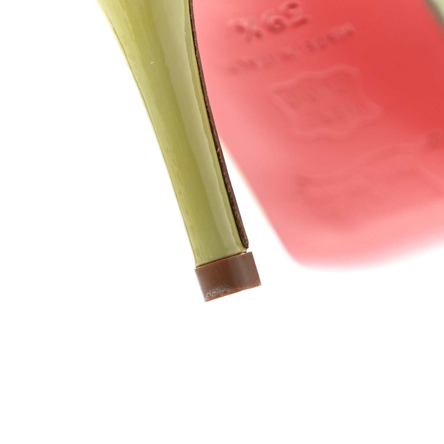 Christian Louboutin Patent Slingback Pumps 39.5 Green 13 of 13