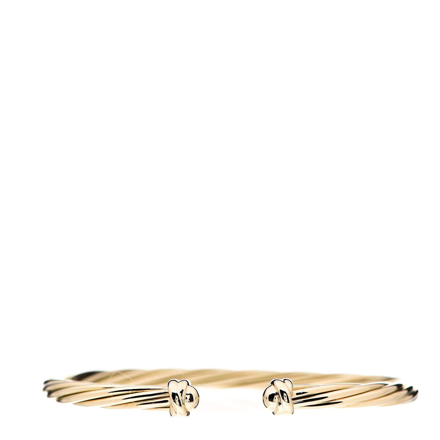 David Yurman 18K Yellow Gold 4mm Cablespira Bracelet 1 of 3