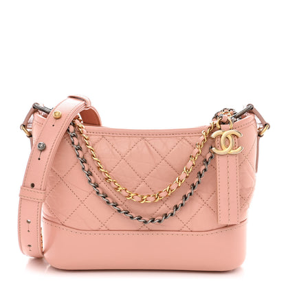 Chanel Aged Calfskin Quilted Small Gabrielle Hobo Pink 1 of 10