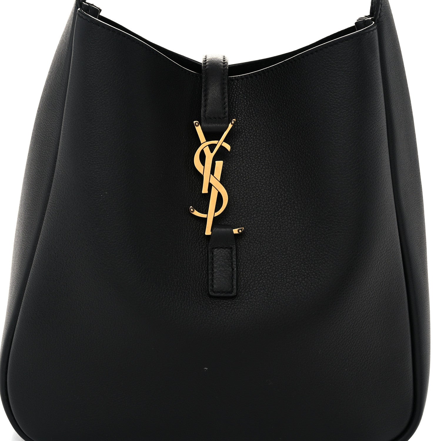 Saint Laurent Grained Calfskin Small Le 5 A 7 Soft Hobo Black 7 of 9