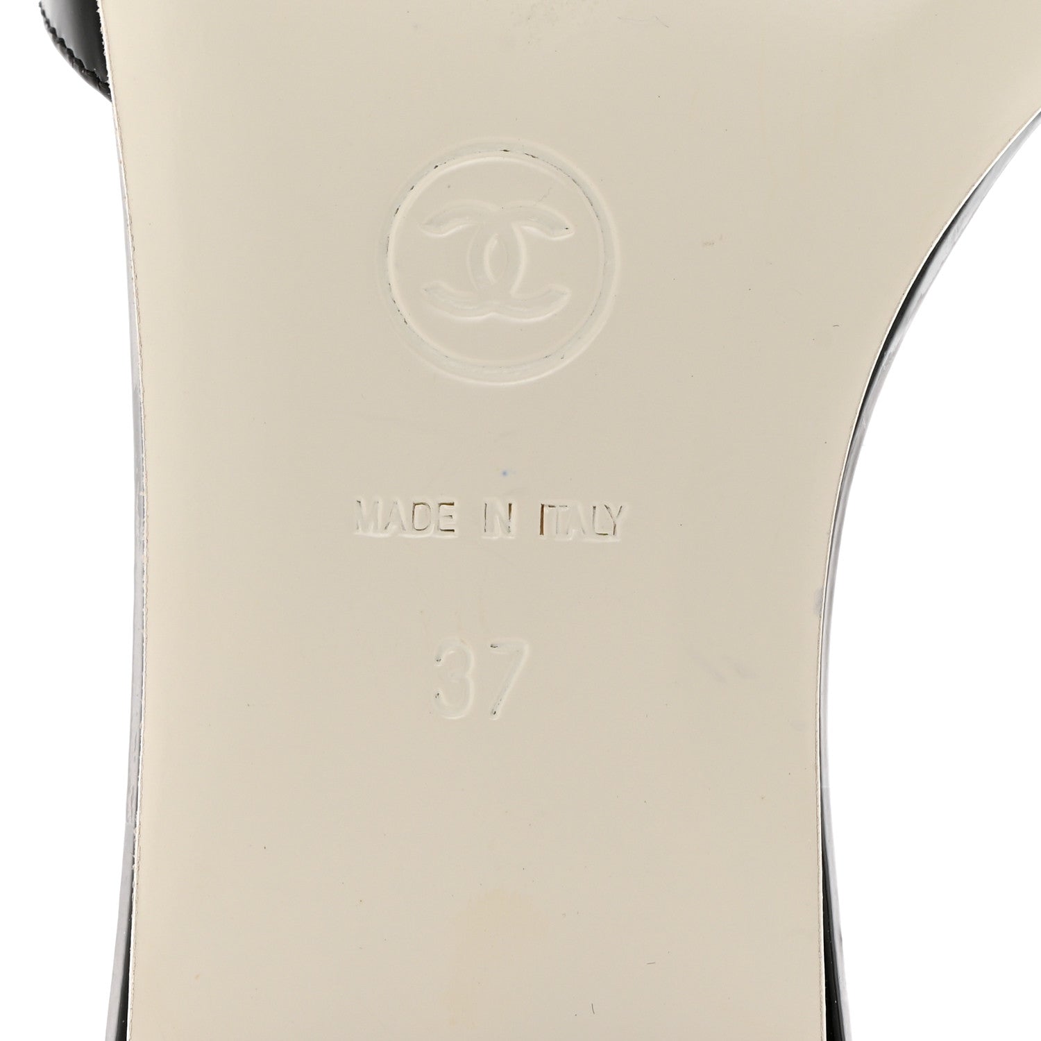 Chanel PVC Patent Leather CC Slides 37 Black 7 of 9