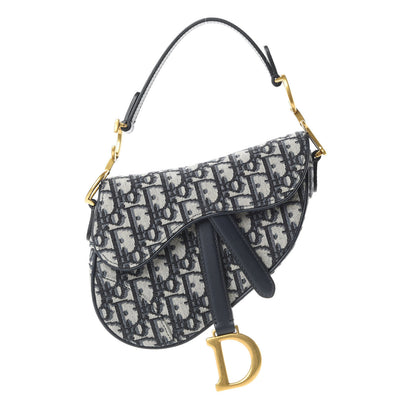 Christian Dior Oblique Mini Saddle Bag Blue 1 of 12