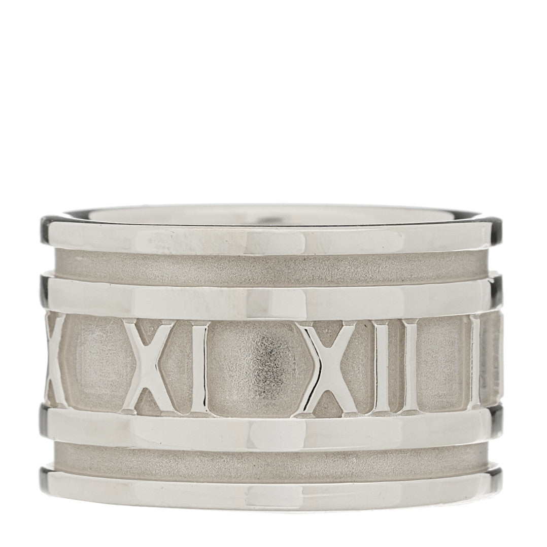 Tiffany Sterling Silver 12mm Atlas Band Ring 51 5.75 3 of 4