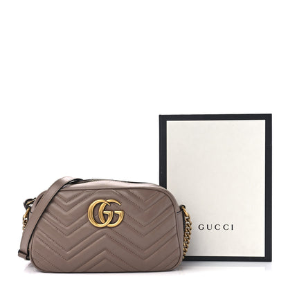 Gucci Calfskin Matelasse Small GG Marmont Chain Shoulder Bag Porcelain Rose 13 of 13