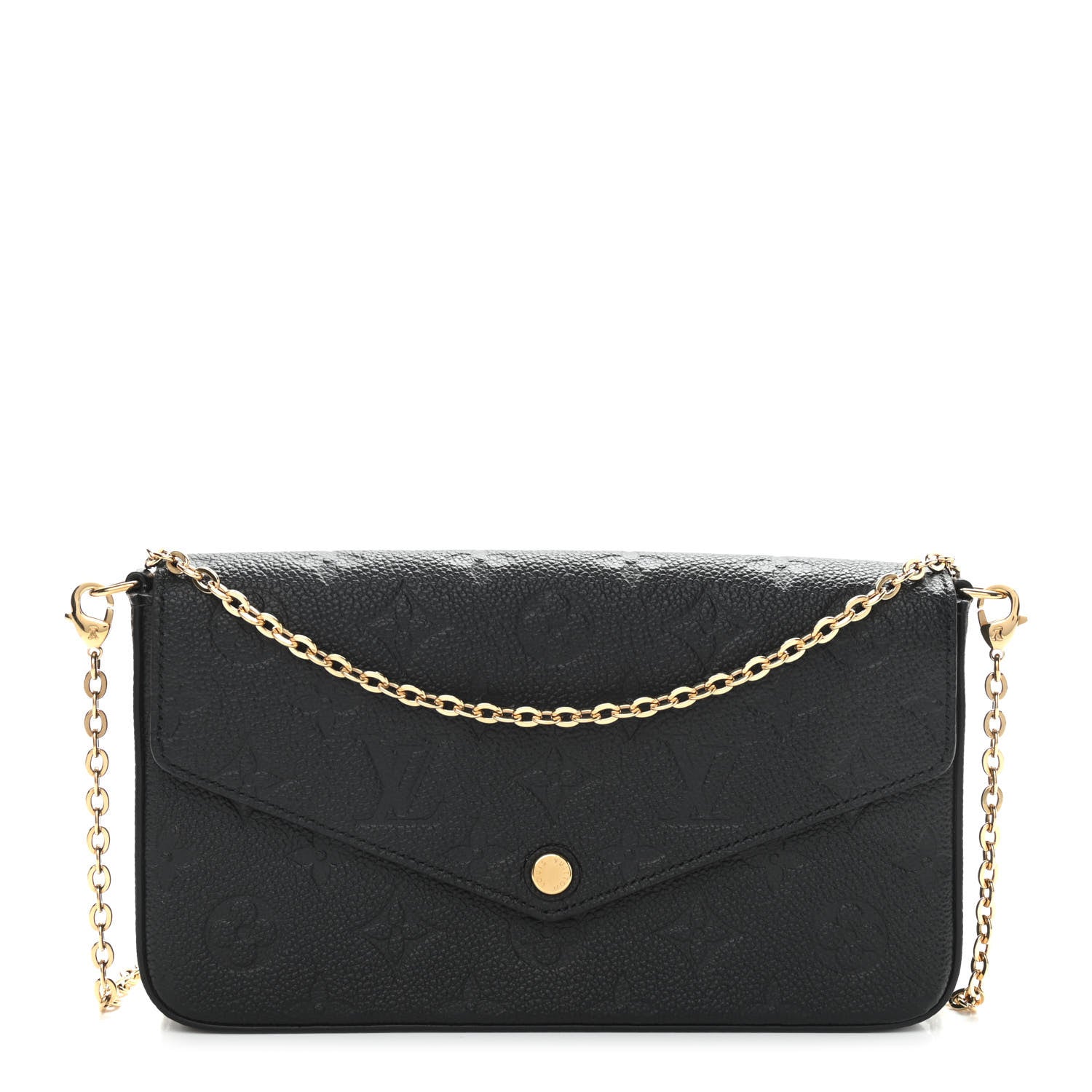Louis Vuitton Empreinte Pochette Felicie Chain Wallet Black 1 of 12