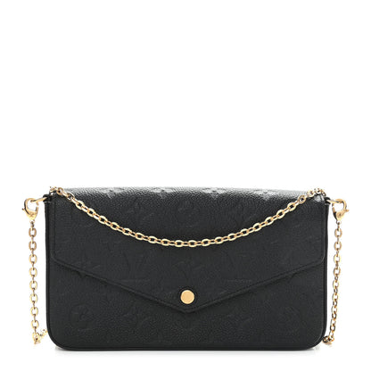 Louis Vuitton Empreinte Pochette Felicie Chain Wallet Black 1 of 12